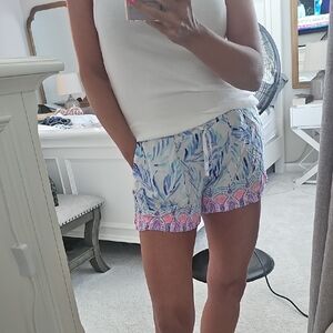 Lilly Pulitzer Blue and Pink Patterned Shorts